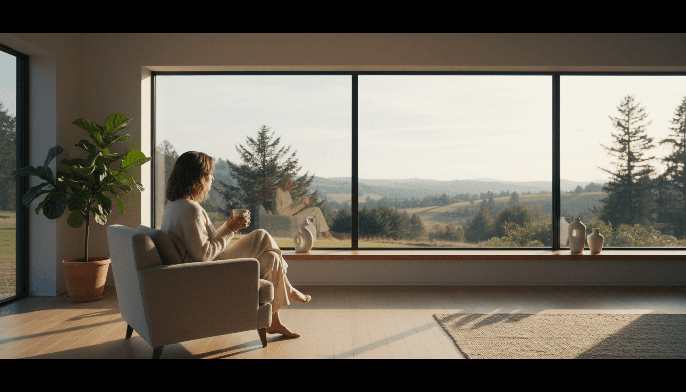 A calm consultation space with a notebook, candle, and soft natural light
